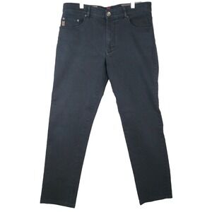 BRAX Pants Men 32x32 Cooper Perma‎ Black Denim Straight Leg Business Casual